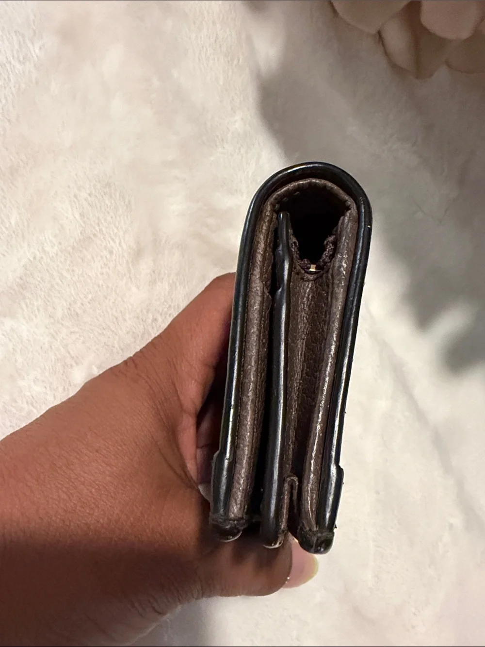 Gucci Ophidia GG Supreme Bi-Fold Card Case Wallet Brown